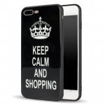 Wholesale iPhone 8 Plus / 7 Plus Design Tempered Glass Hybrid Case (Shopping)